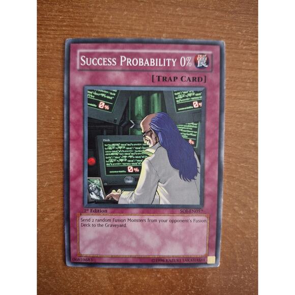Classic Shadow of Infinity Success Probability 0% SOI-EN057 Yu-gi-oh Trap Card - Picture 1 of 2